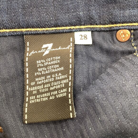 7 For All‎ Mankind Womens The Slim Cigarette Jeans Blue Size 28 - Picture 8 of 9